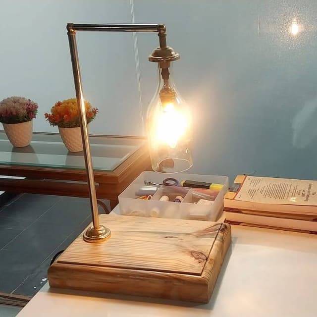 Handmade Premium Upcycle Table Lamp - Light with Purpose